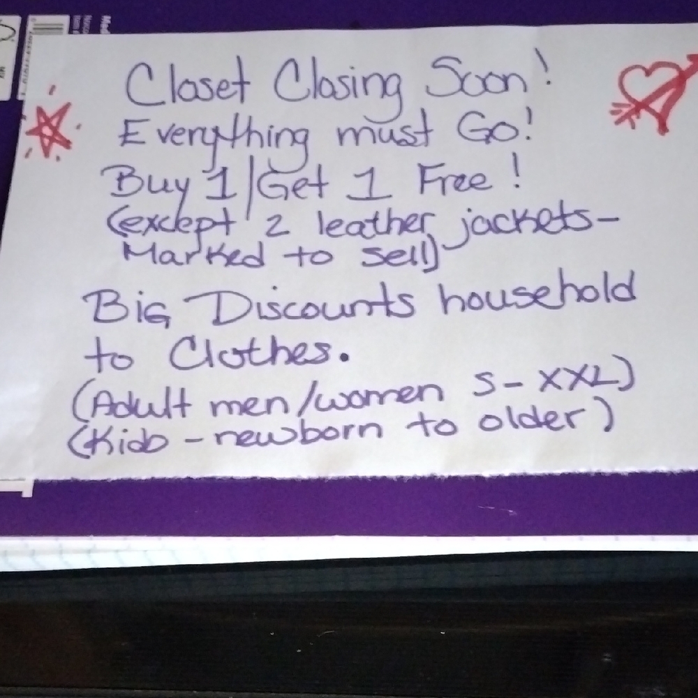 Purple and White Promotional Sign